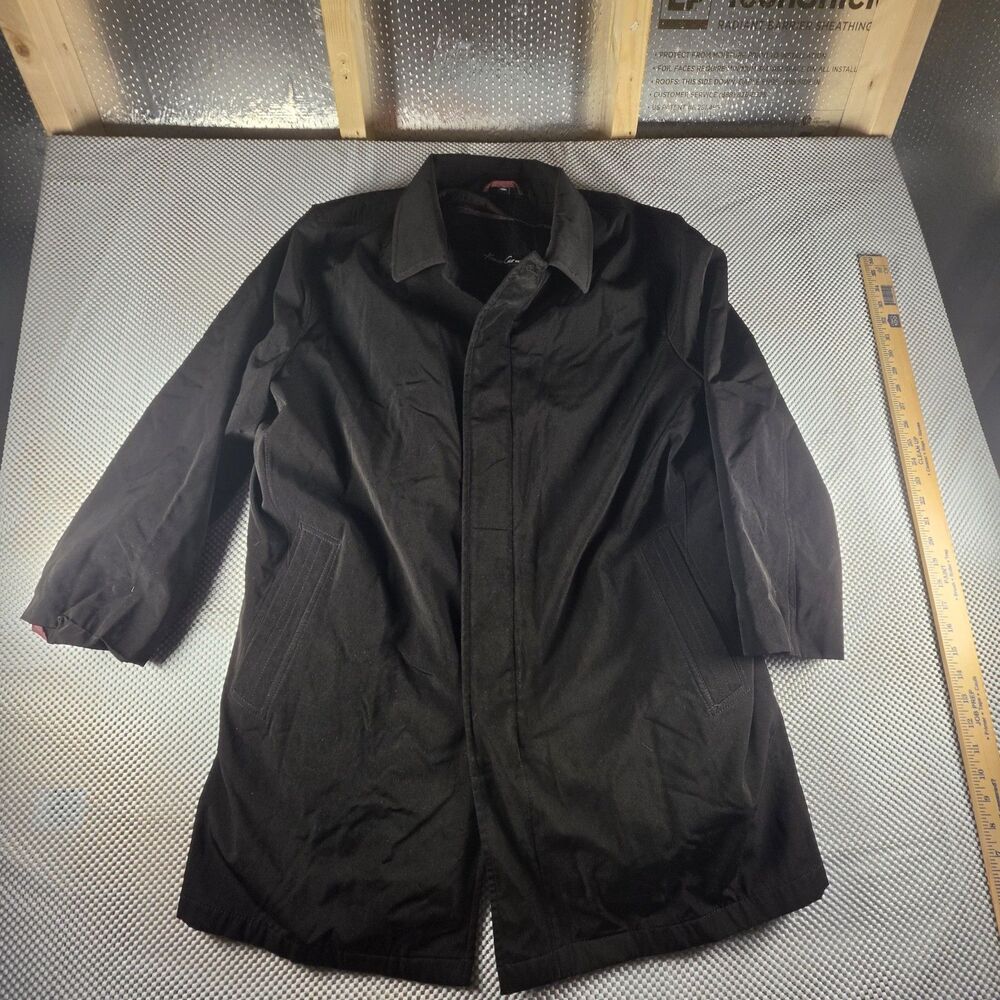 Kenneth Cole New York Men’s Black Coat Jacket Size L 43-44 Removable Liner